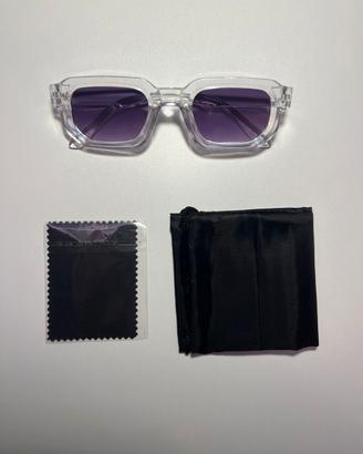 Occhiali da sole fashion trasparenti