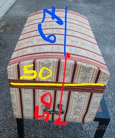 Baule arredo contenitore, apribile e chiudibile, s