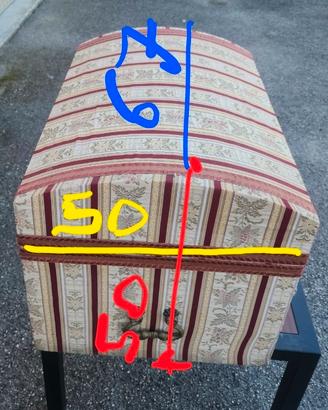 Baule arredo contenitore, apribile e chiudibile, s