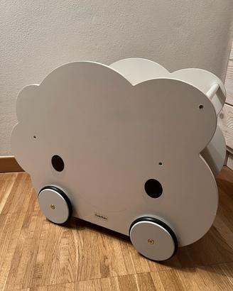 Carrello a spinta e contenitore