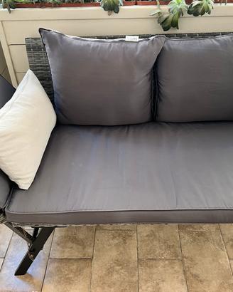 Divano reclinabile da esterno