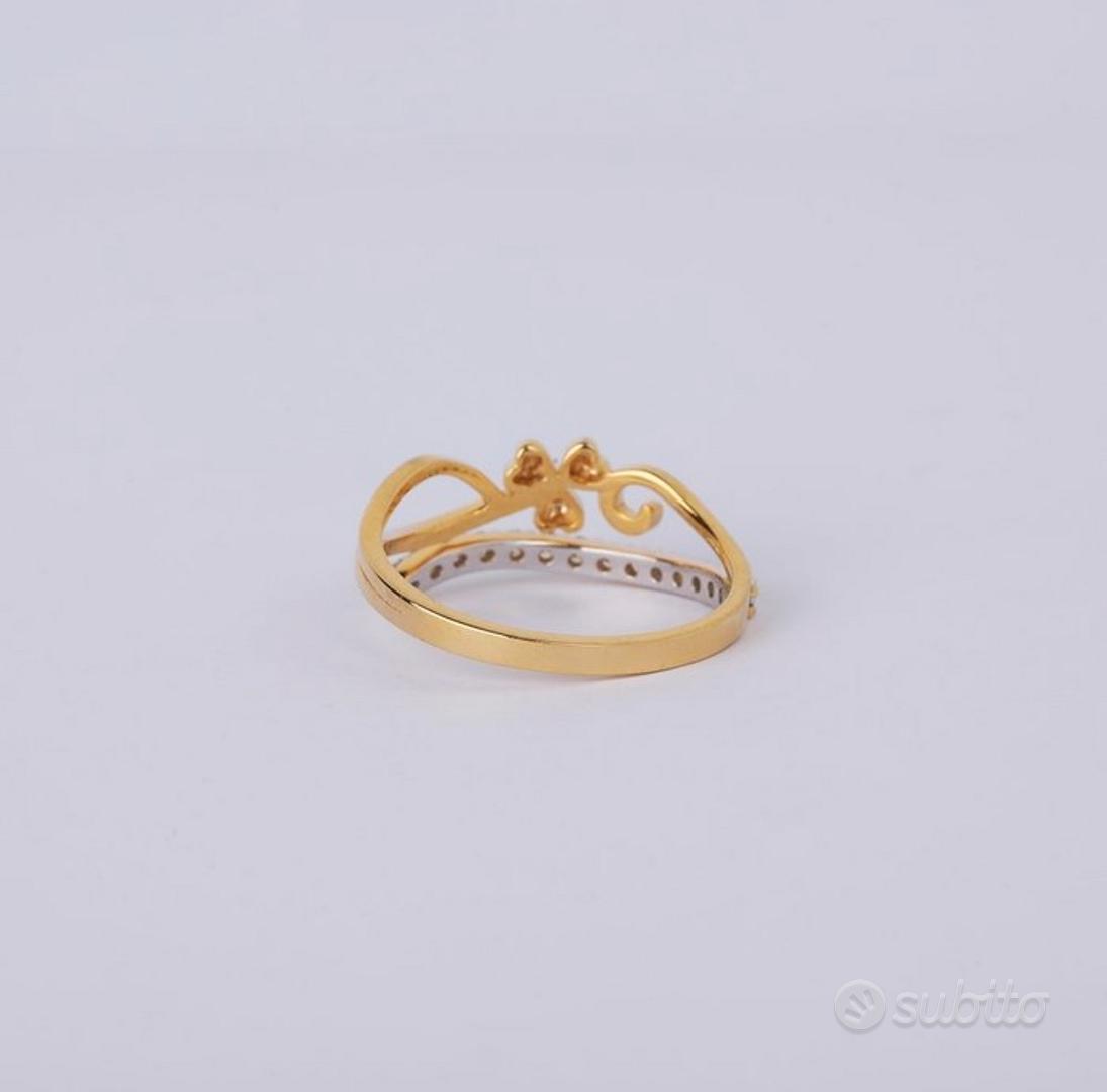Anello Fidanzamento Uomo 14k Oro Giallo Con Diamanti Naturali 0,33 Ct – Taglia 7 – SwaraJewel - Foto 2