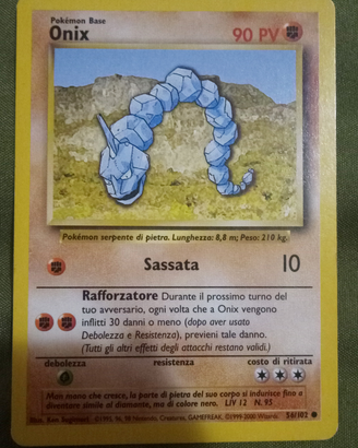 Carta Pokemon ONIX 1999-2000 Wizards