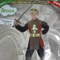 Costume carnevale cavaliere medioevale 10-12 anni