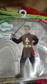 Costume carnevale cavaliere medioevale 10-12 anni