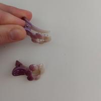mollette per capelli a fiore viola