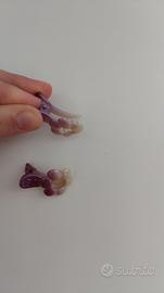 mollette per capelli a fiore viola