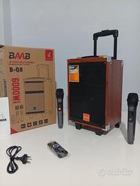 Cassa bluetooth portatile karaoke 6000 watt pmpo 