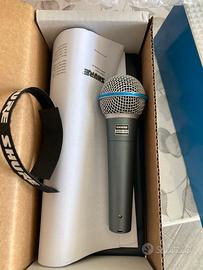 Microfono Shure Beta58A NUOVO Mai usato