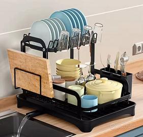 Scolapiatti  a 360° Doppio Strato con Scarico