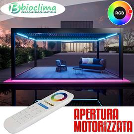 Pergola bioclimatica BioS 6x4 alluminio motore LED