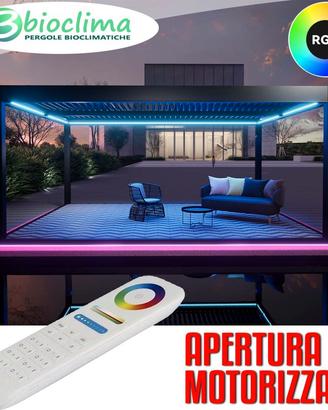 Pergola bioclimatica BioS 6x4 alluminio motore LED