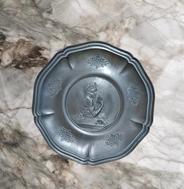Piatto decorativo in peltro
