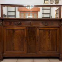 Credenza in legno con specchio