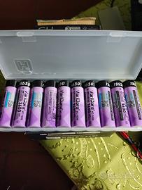 Nr 10 batterie ricaricabili litio 18650 