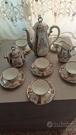 Servizio Caffè Vintage Porcellana e Argento 925 -