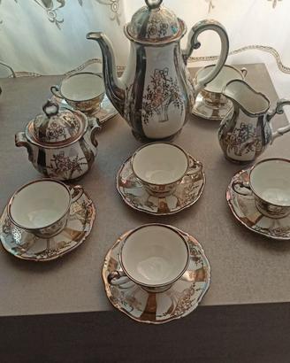 Servizio Caffè Vintage Porcellana e Argento 925 -