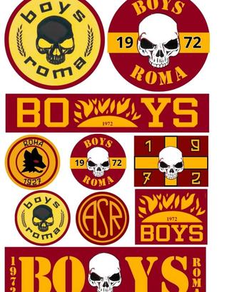 10 ADESIVI BOYS 1972 ULTRAS ROMA CAPITALE ASR