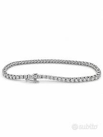 Bracciale tennis oro bianco e brillanti 3 ct