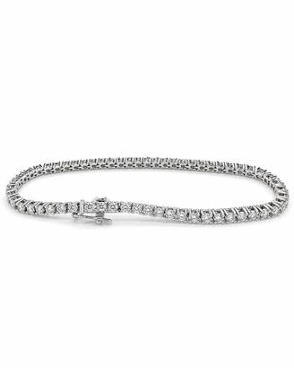 Bracciale tennis oro bianco e brillanti 3 ct