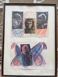 David Noir, due opere archiviate, cornice unica