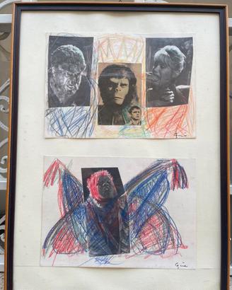 David Noir, due opere archiviate, cornice unica