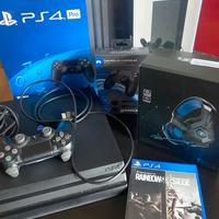 ps4 pro 1tb+ stand charger + cuffie ozeino + cover