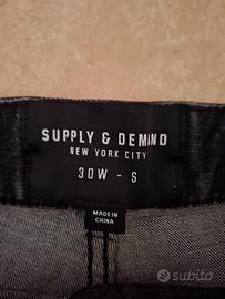 Jeans Supply & Demand Uomo 30W Slim Strappati Orig