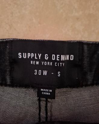 Jeans Supply & Demand Uomo 30W Slim Strappati Orig