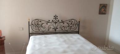 letto matrimoniale in ferro battuto fatto a mano 
