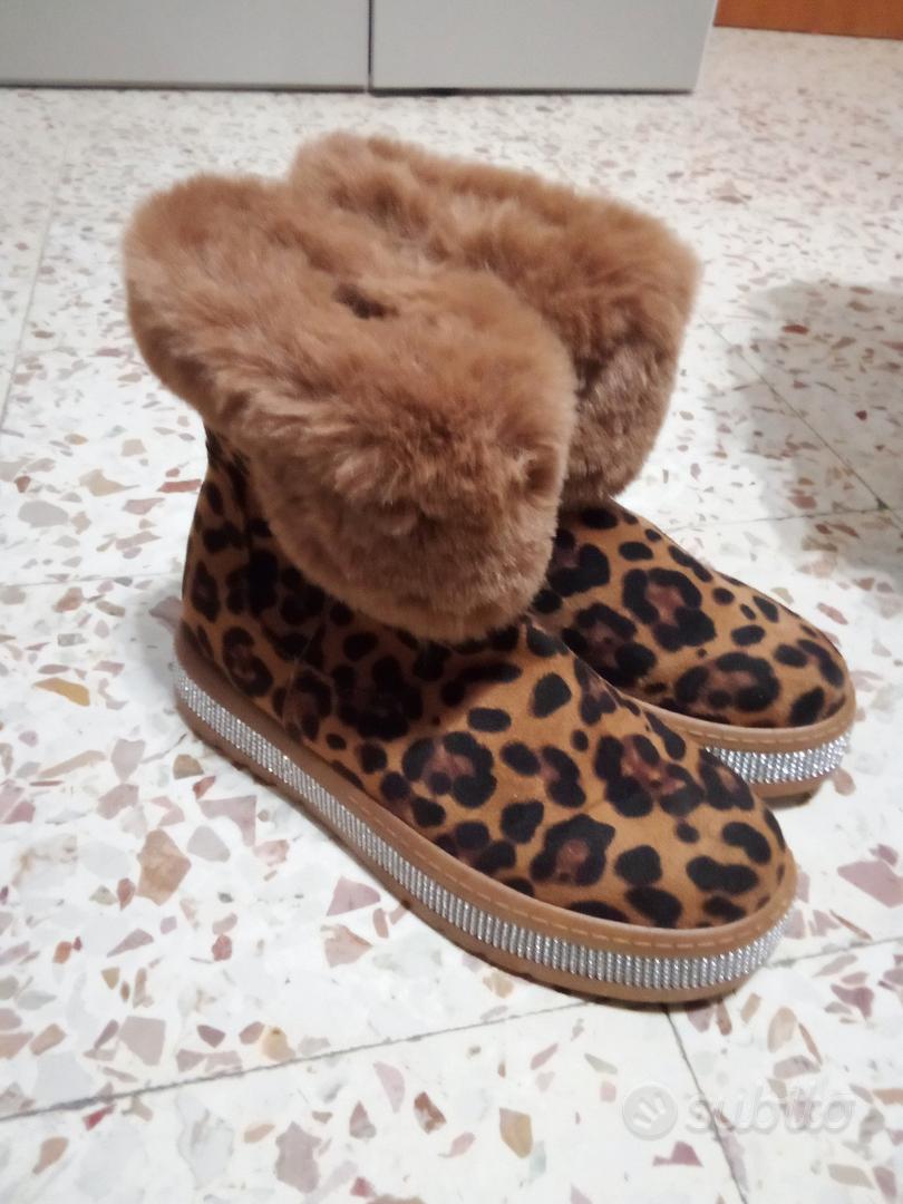 Stivali shop leopardati vendita