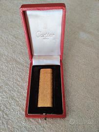 Accendino Cartier Paris Briquet Bark Design dorato