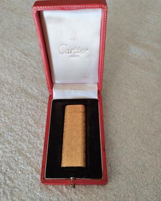 Accendino Cartier Paris Briquet Bark Design dorato