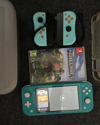 Nintendo switch lite turchese+accessori