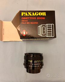 Obiettivo PANAGOR zoom 28 mm. Pentax