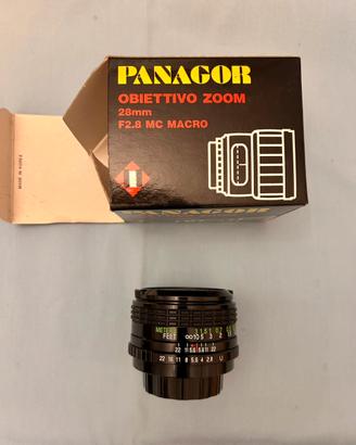 Obiettivo PANAGOR zoom 28 mm. Pentax