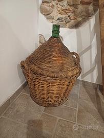 antica damigiana in vetro 