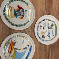 SET 6 piatti pizza disegnati