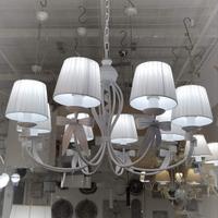lampadario shabby chic 5 luci con paralume 