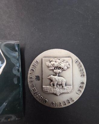 Medaglia commemorativa 50enario Comune di Biella 