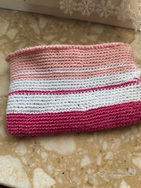 Pochette handmade uncinetto con zip