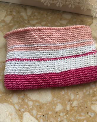 Pochette handmade uncinetto con zip