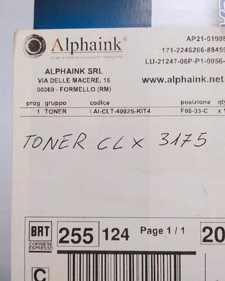 kit 4 toner per stampante Samsung CLX 3175