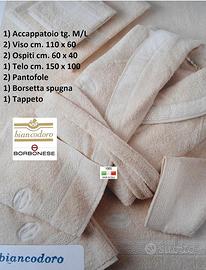 Set spugne BORBONESE completo bagno 10 pezzi