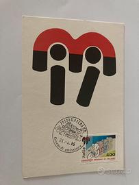 Cartolina campionati mondiali di ciclismo Roma