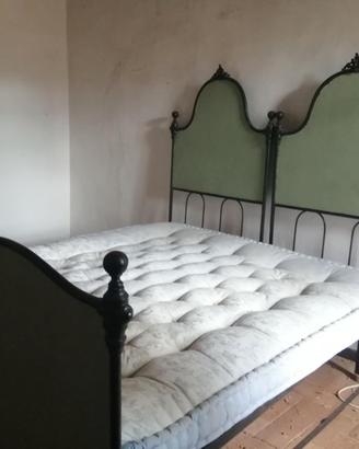 Letto antico matrimonia metallo da casale Toscana