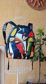 Zaino in pelle brand italiano Dressij ,scultura