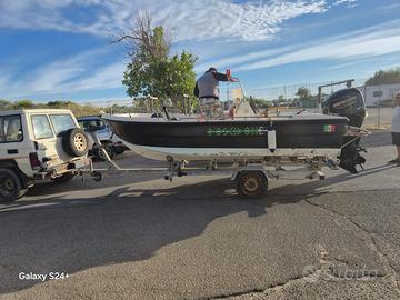 Barca open con motore mercury pro