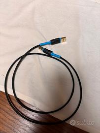 Cavo USB tipo A a B in argento da 1 mt.
