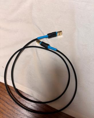 Cavo USB tipo A a B in argento da 1 mt.